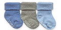 Jefferies Socks Blue Grey and White 3 Pack Footies
