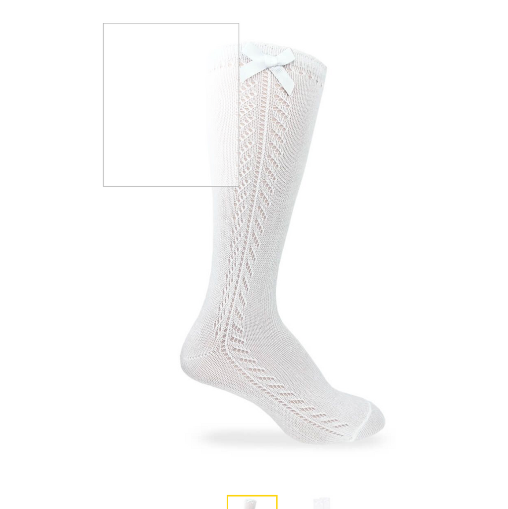 Pointelle Bow Knee High Socks
