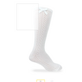 Pointelle Bow Knee High Socks