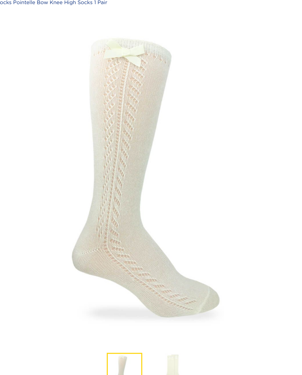 Pointelle Bow Knee High Socks
