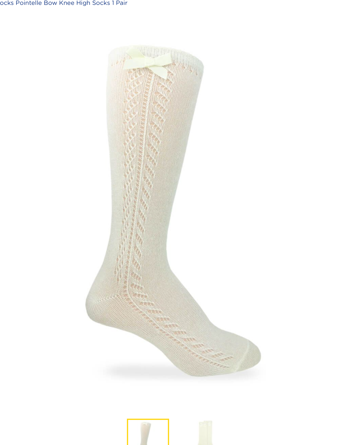 Pointelle Bow Knee High Socks