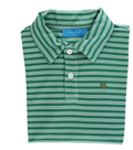 Evergreen Striped Perf Polo