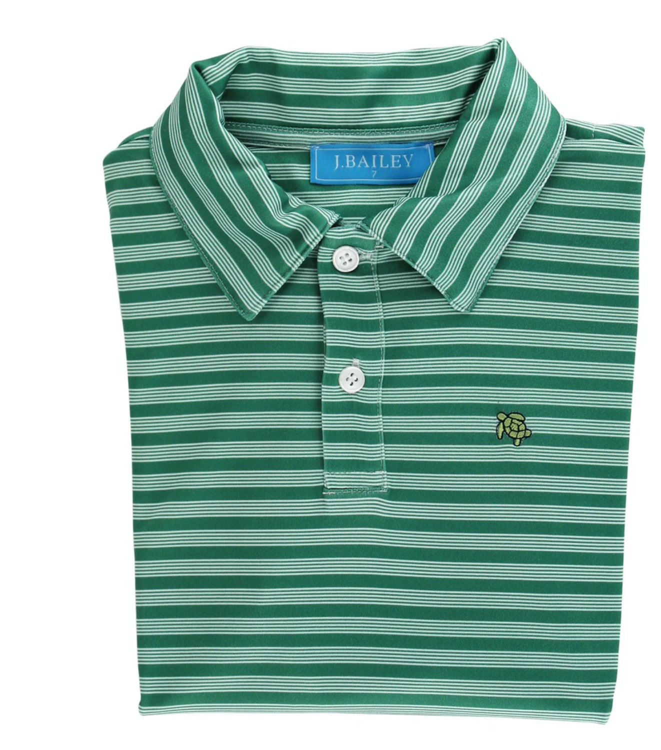 Evergreen Striped Perf Polo