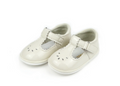 L'AMOUR Dottie Scalloped T-Strap Mary Jane:Cream