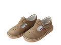 L'AMOUR Joy Classic Nubuck Leather T-Strap Mary Jane: Khaki