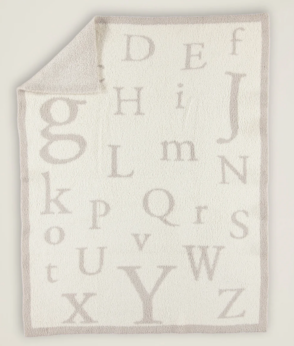 Barefoot Dreams Cozy Chic ABC blanket