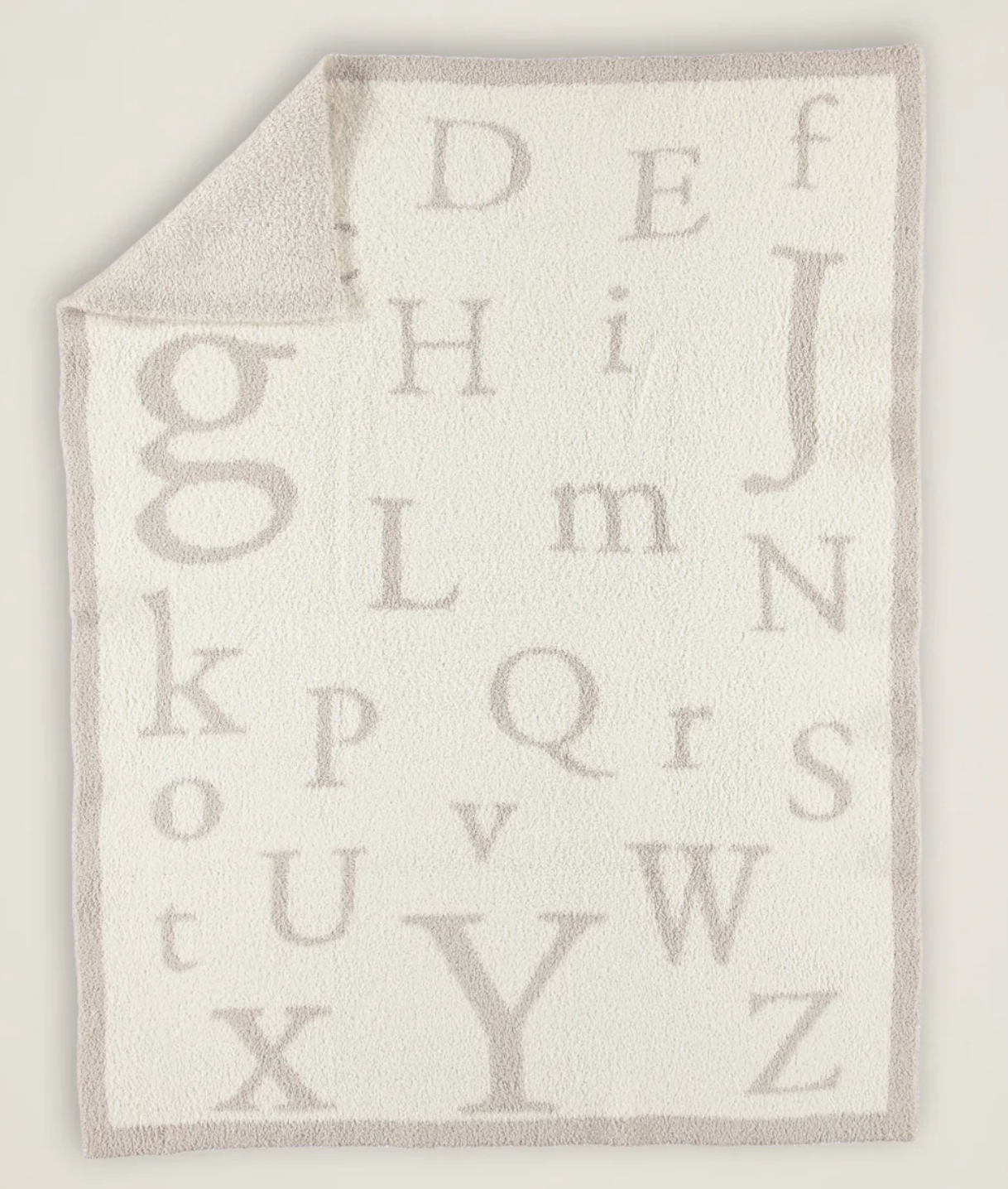 Barefoot Dreams Cozy Chic ABC blanket