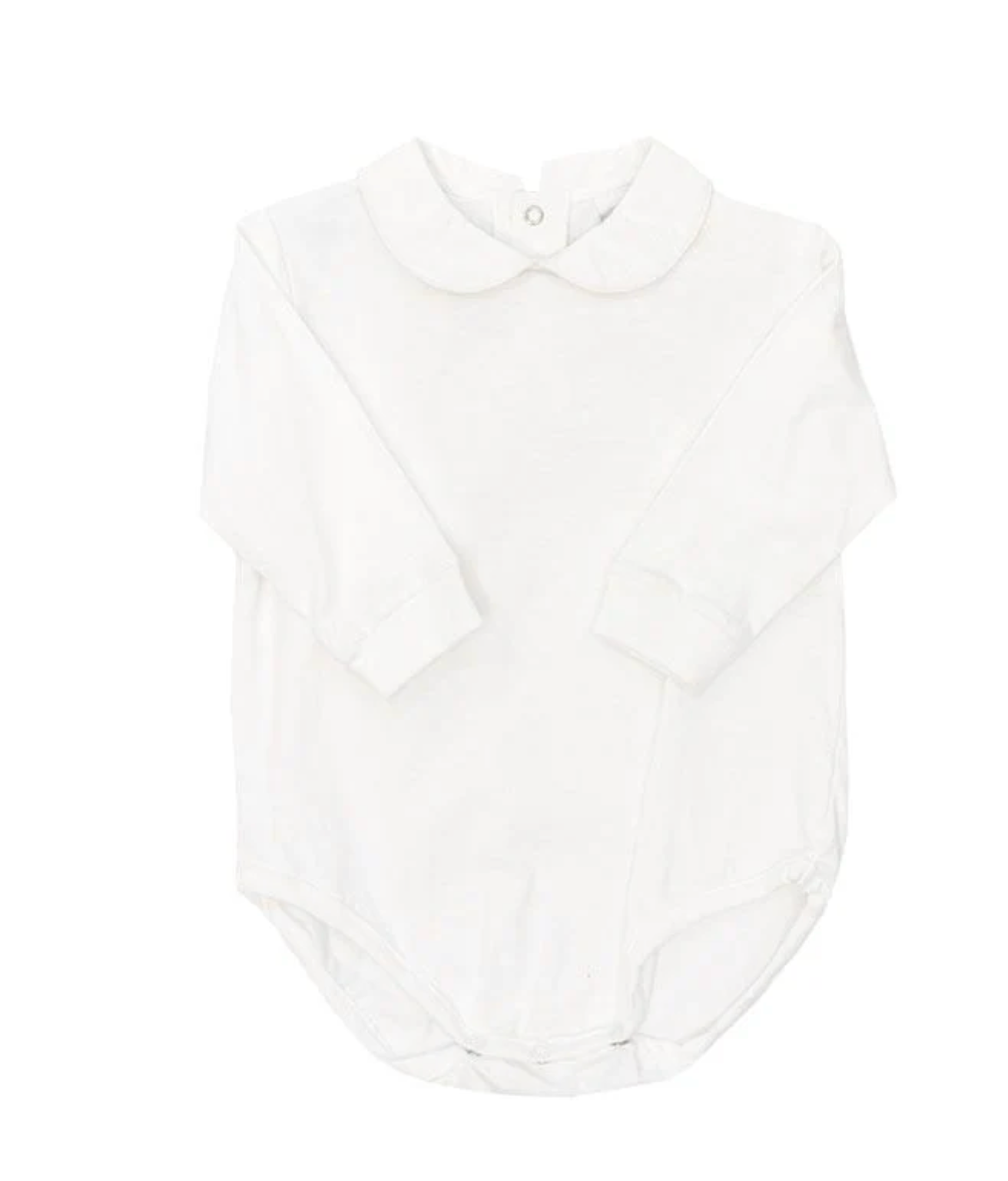 Bailey Boys:White Knit - Boy Long Sleeve Piped Onesie