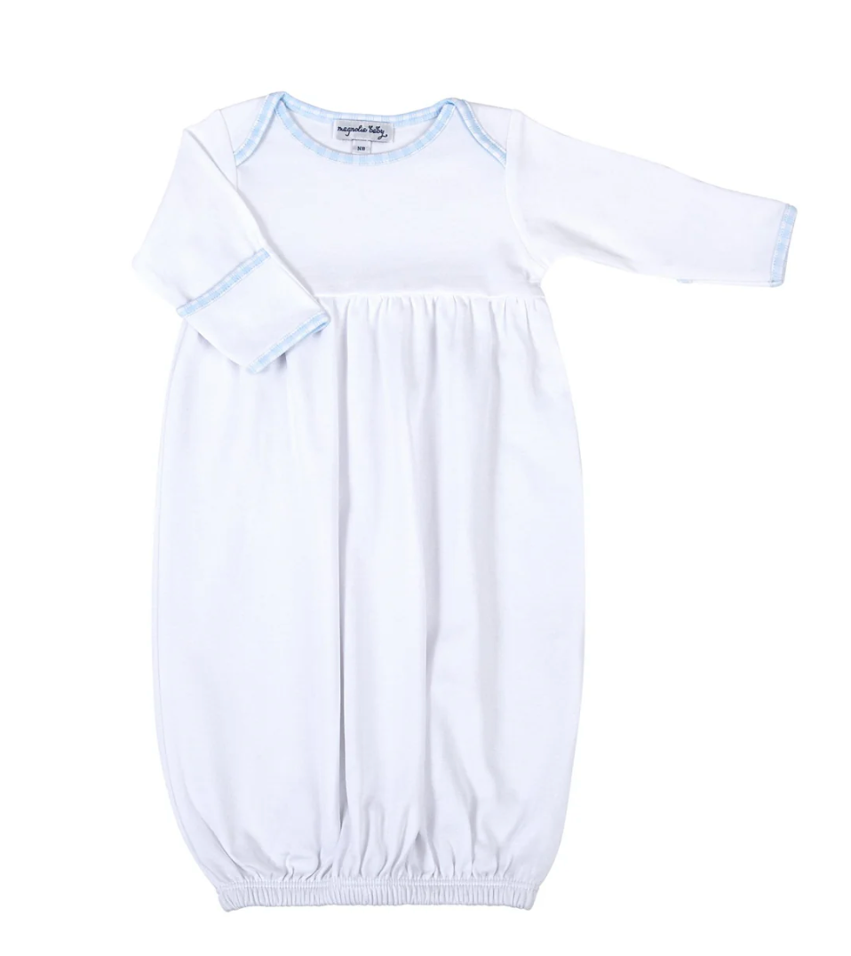 New Beginnings Gathered Gown Blue