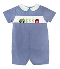 Farm Scene smocked Romper