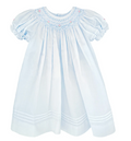Daygown with smocking and pearls