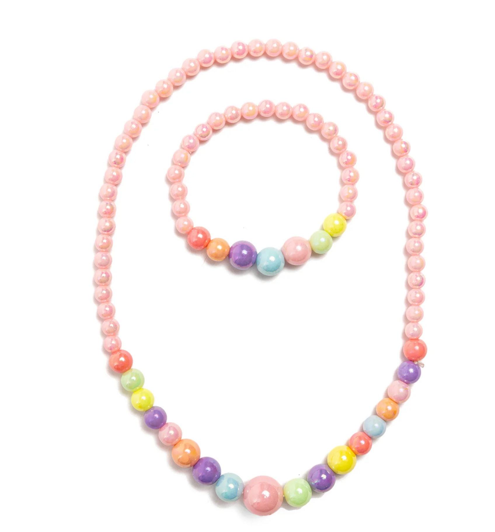 Pearly Pastel Necklace and Bracelet set
