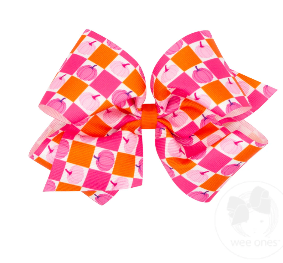 Medium Pink Halloween Bow