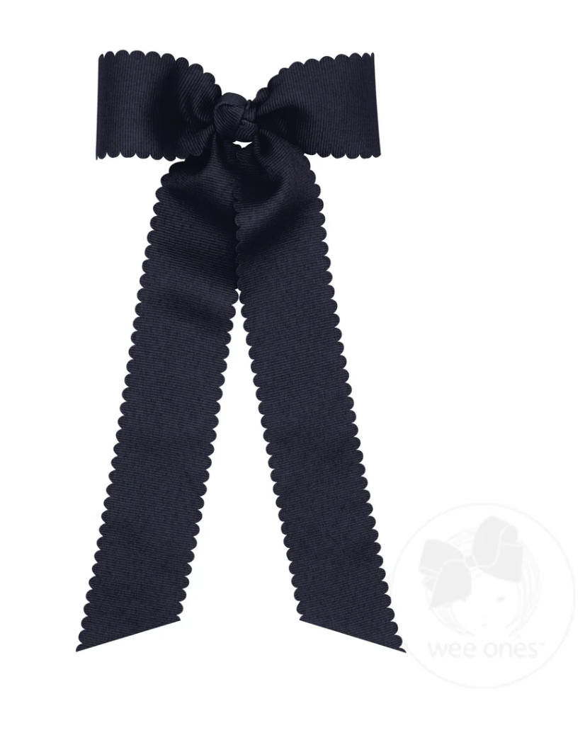 Medium Grosgrain Scalloped Bow