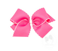 Medium Hot Pink and White Moon Stitch Bow