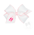 Medium Ballet Slipper Moon Stitch Bow