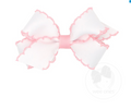 Mini White Moon stitch Bow with light pink