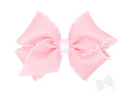 Mini Soft Pink white moon stitch bow