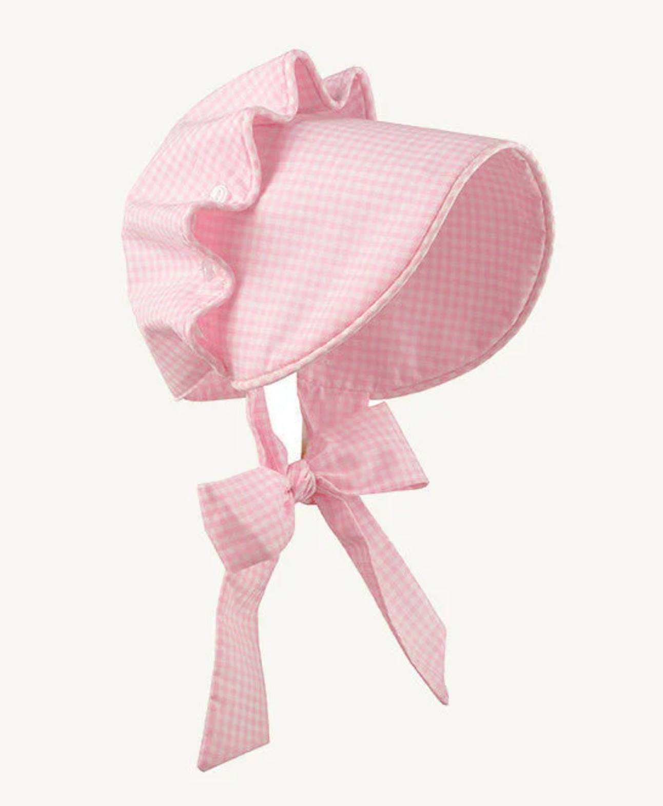 Pink Gingham Bonnet