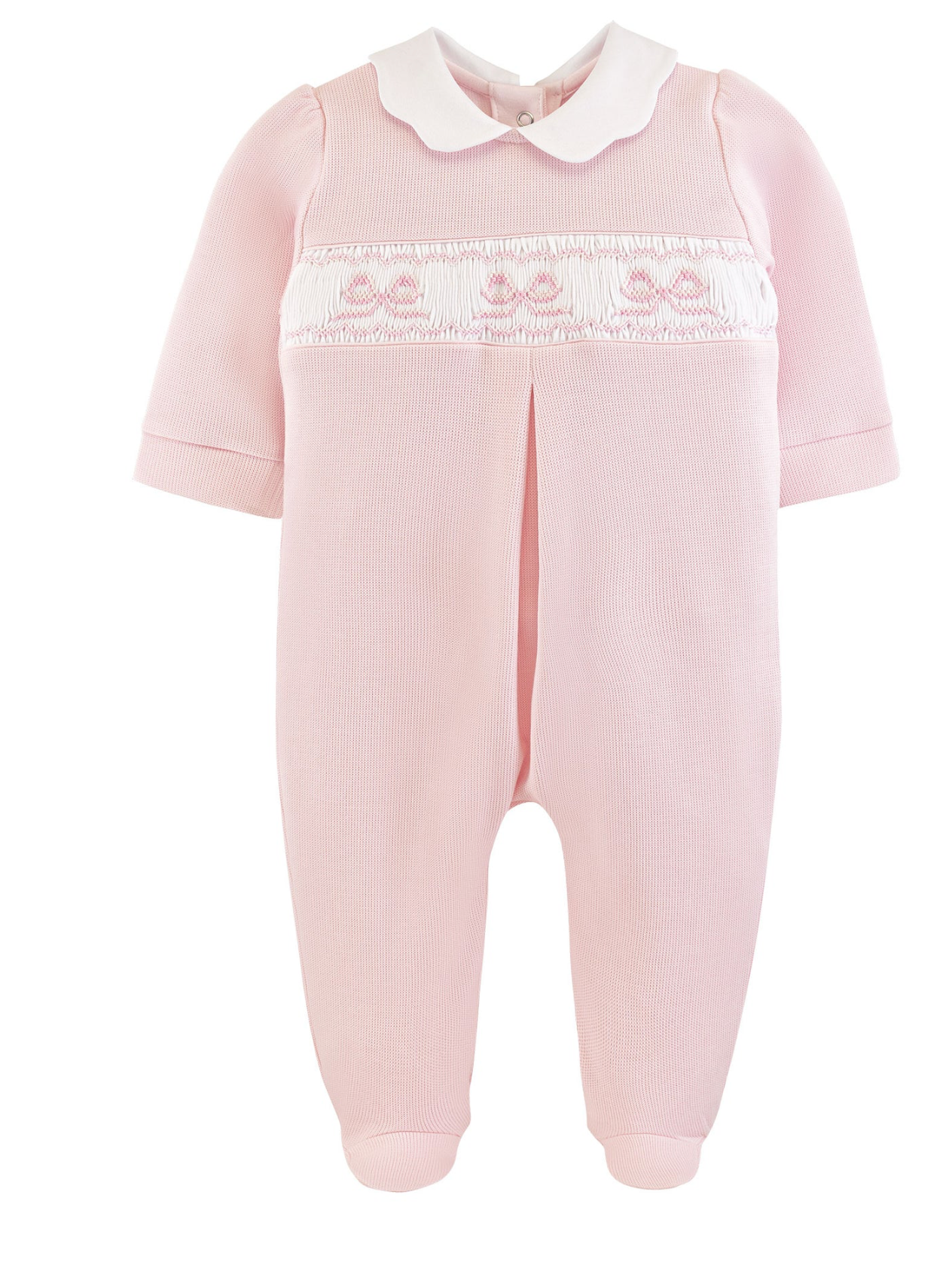 Bow English Knot Smocked Footie
