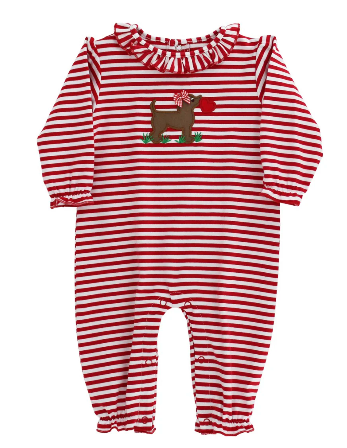 Puppy Love Girls Knit Romper
