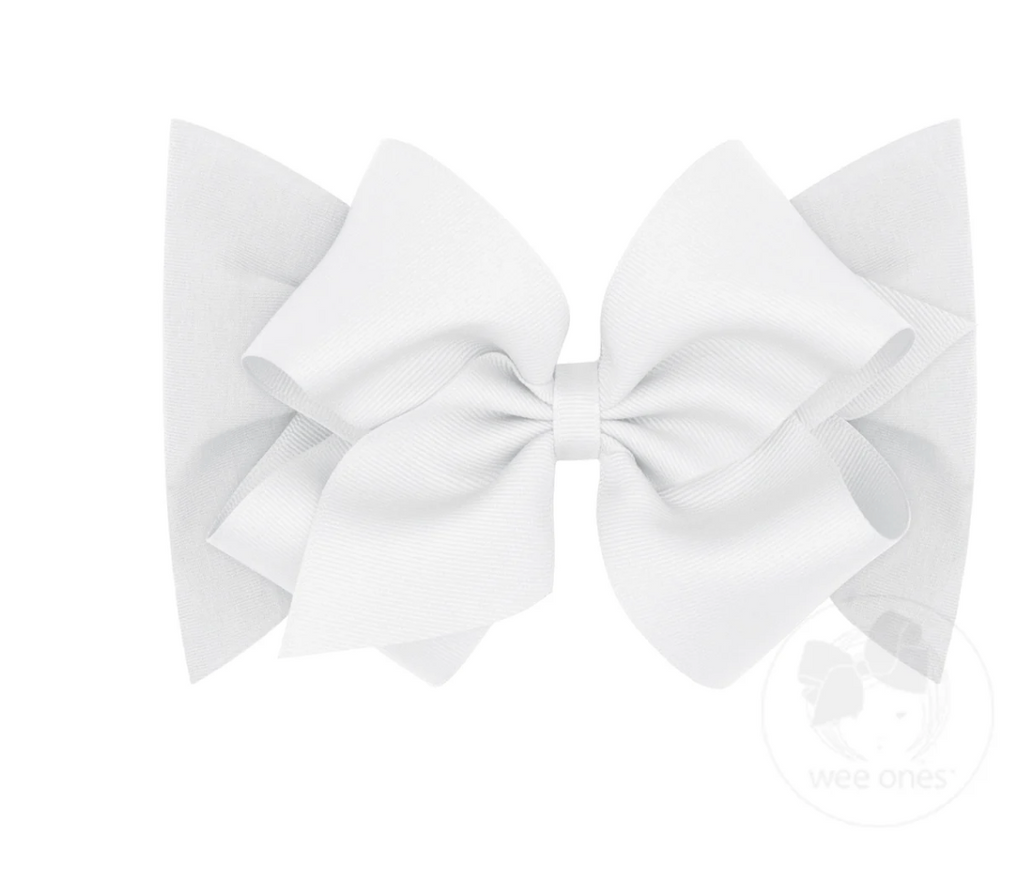 Small King Grosgrain Bow Matching Cotton Jersey Baby Headband