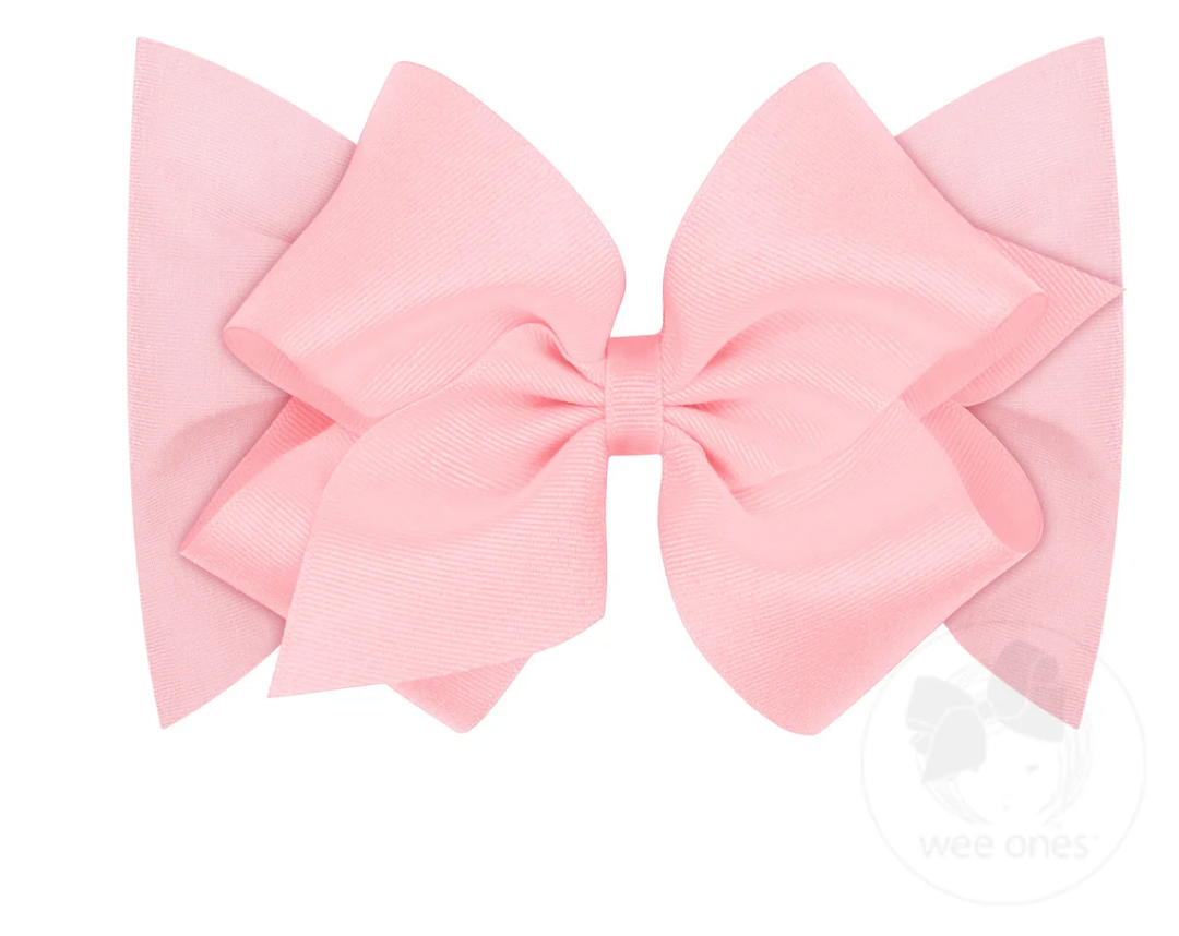 Small King Grosgrain Bow Matching Cotton Jersey Baby Headband