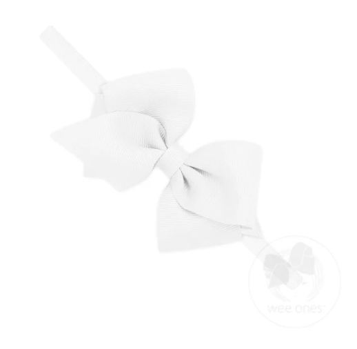 Extra Small Grosgrain Bow on Matching Skinny Nylon Band