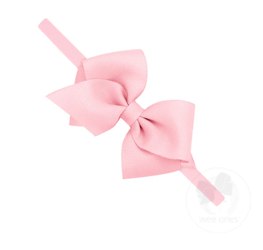 Extra Small Grosgrain Bow on Matching Skinny Nylon Band