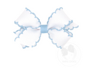 Mini Moonstitch Grosgrain Hair Bow with Contrasting Wrap