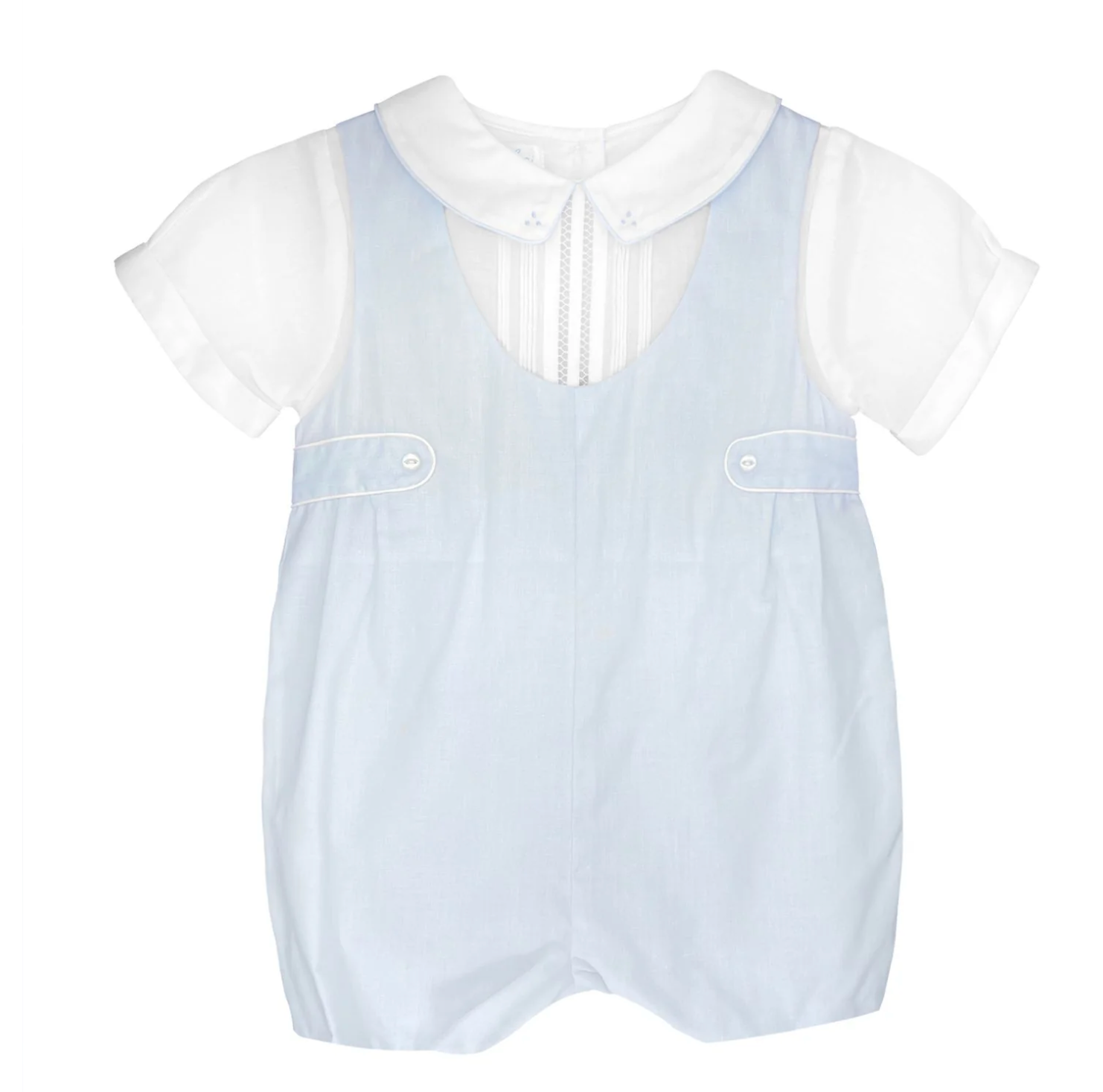 Blue and White Romper