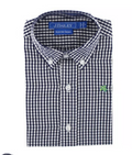 Navy Check button up
