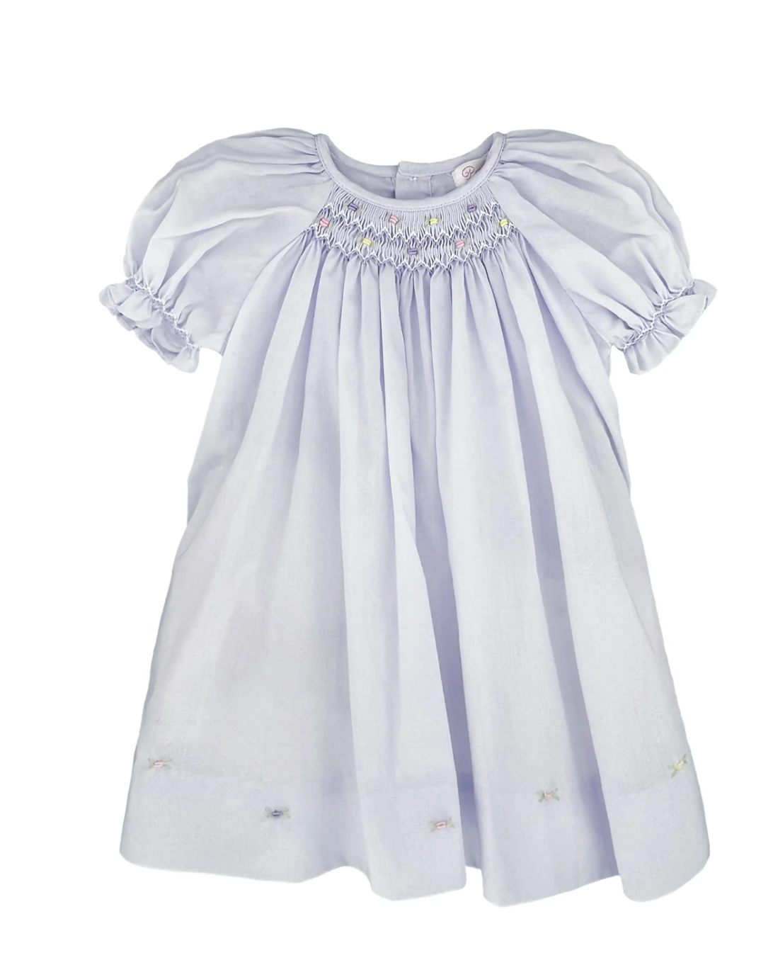 Daygown with Raglan Sleeves and Embroidered Hem