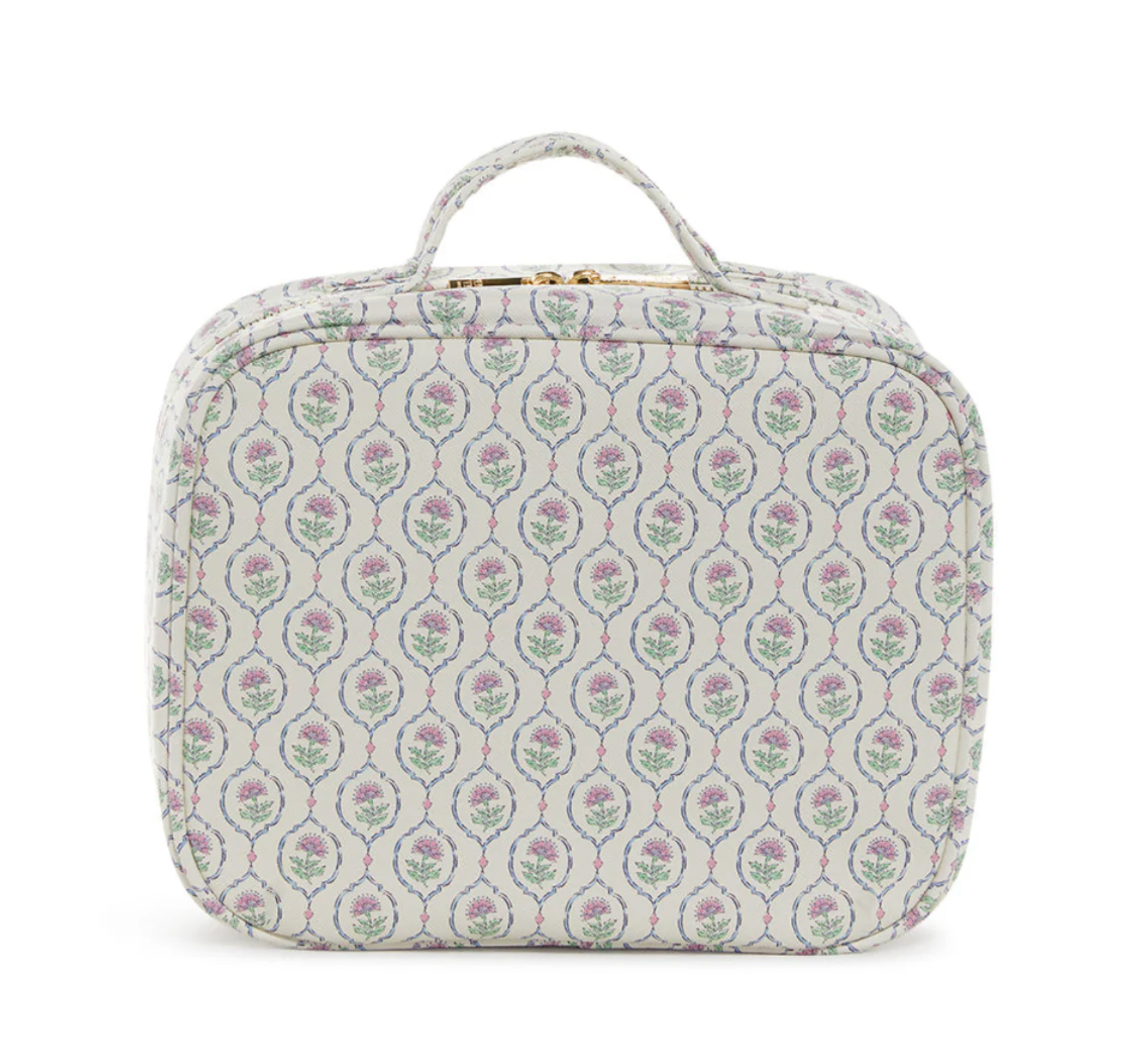 LUXE TRVL 2 COSMETIC TOILETRY CASE - ANTIBES WITH NAVY PINSTRIPE LINER