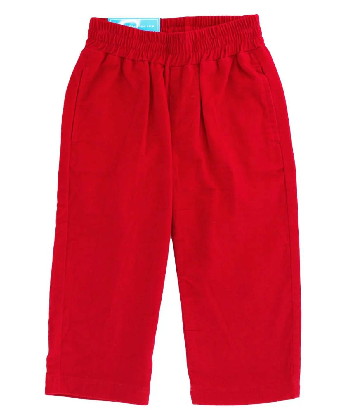 Charlie Pull on Pant - Red Corduroy