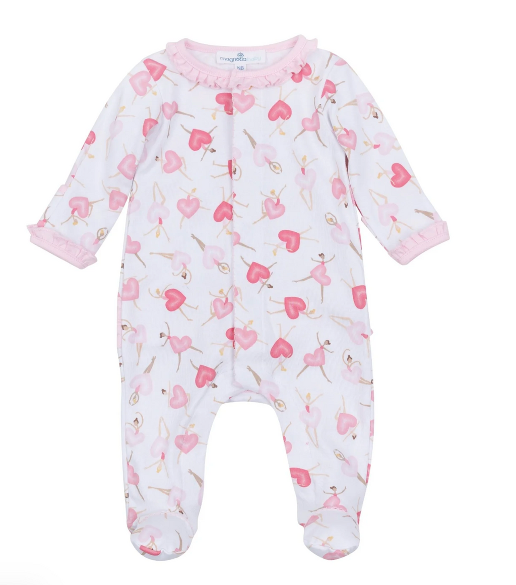 Dancing Heart ruffle footie
