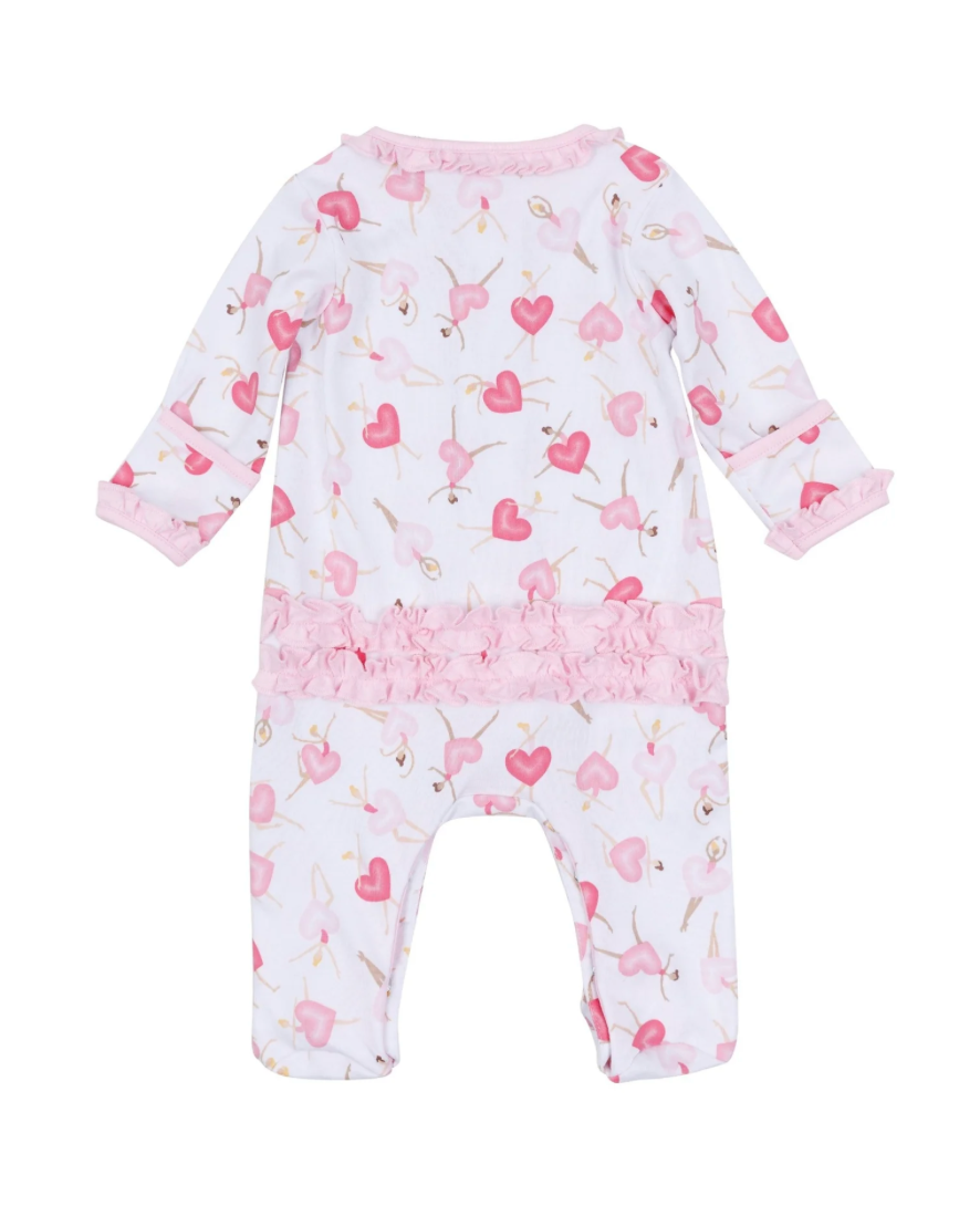Dancing Heart ruffle footie