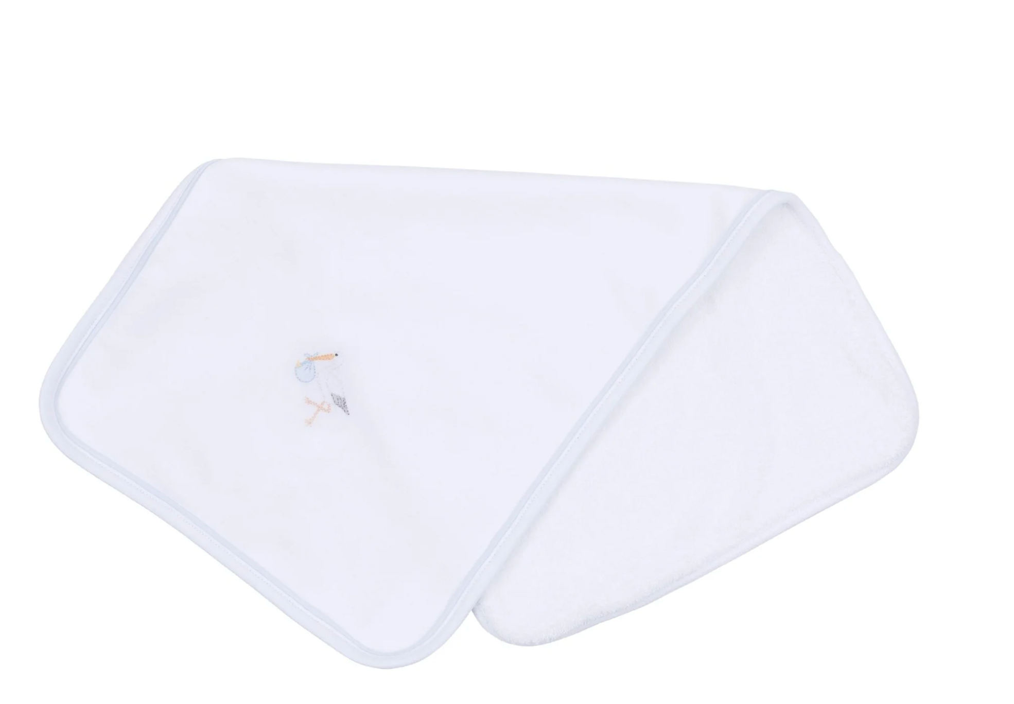 Vintage Stork Burp Cloth- Light Blue