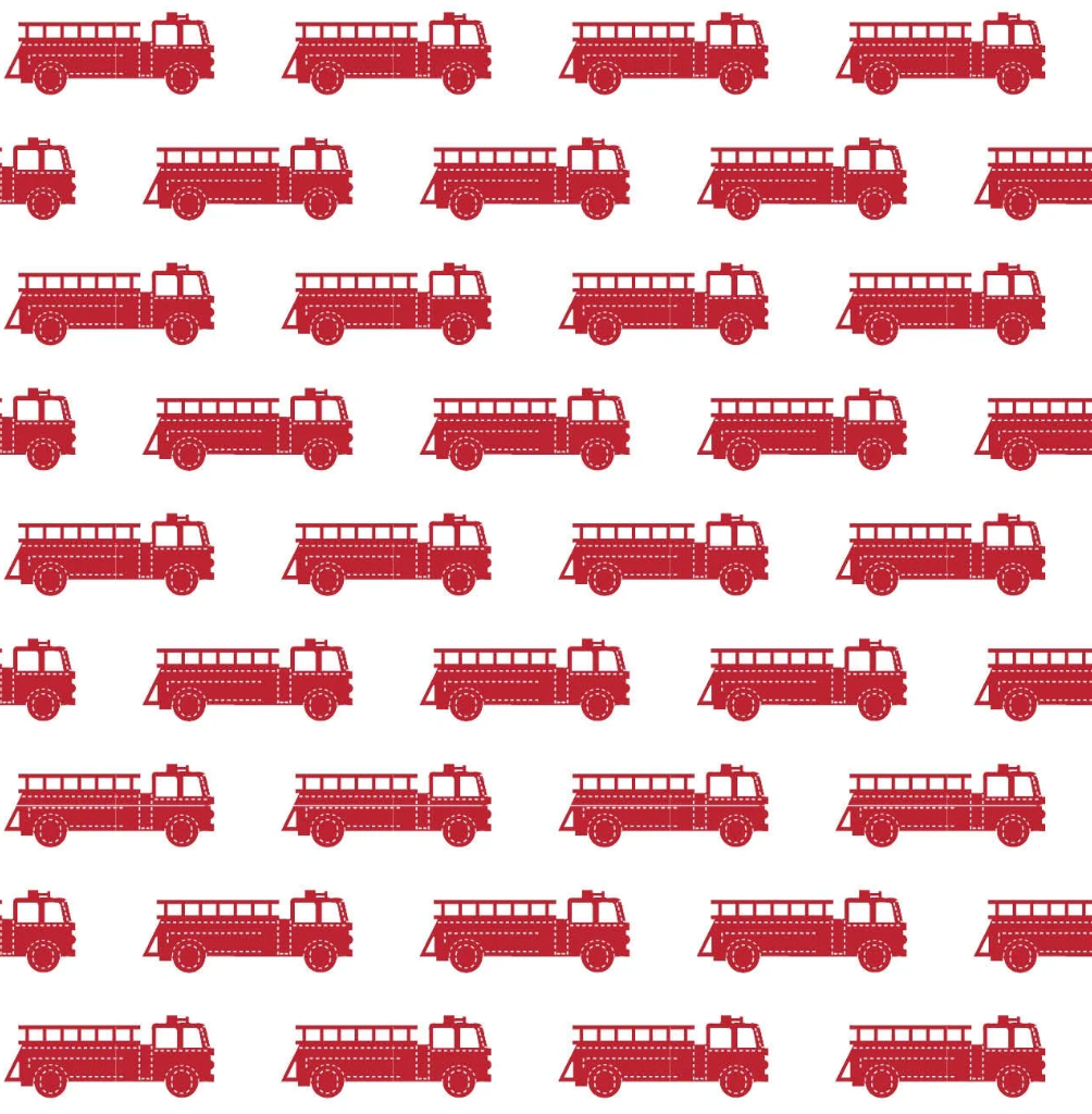 Hudson Boys shorts set- Fire Truck Red