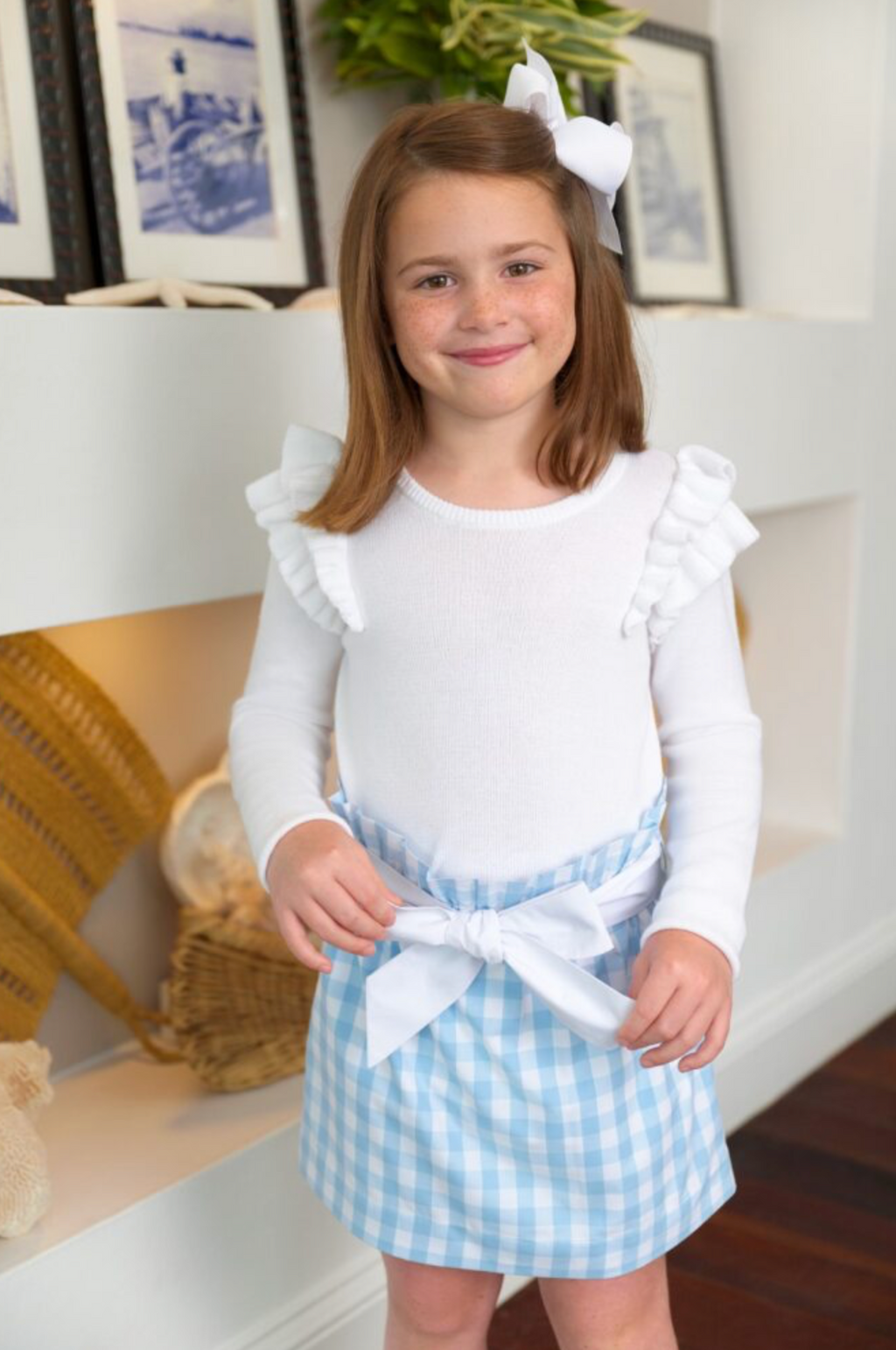Beasley Bow Skirt -Woven Yarn