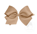 Mini King Grosgrain Bow- Oat