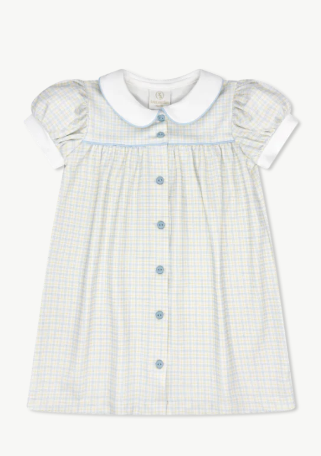 Brendan Dress-Cornflower Check