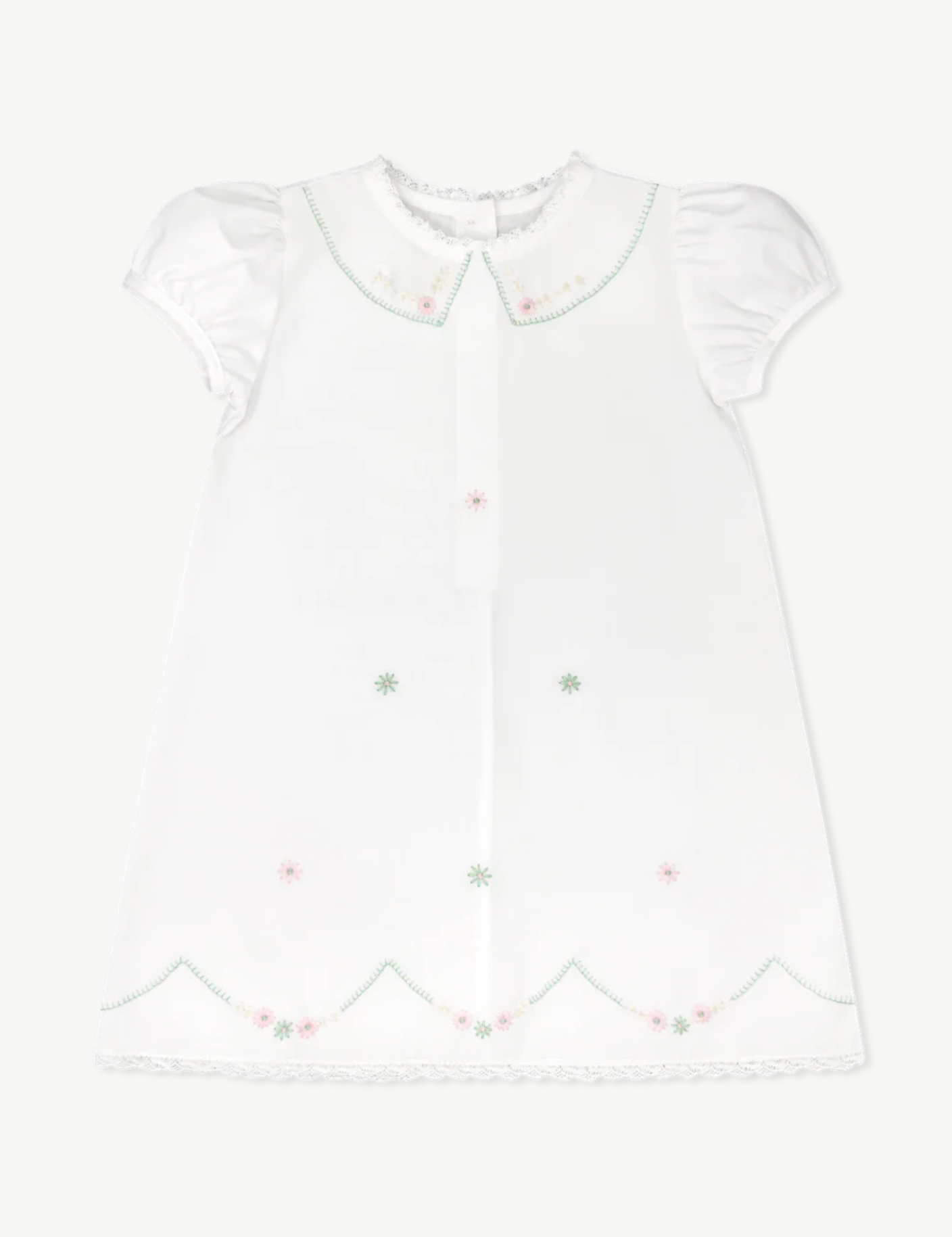 Ashytn Dress-Blessing White, pink and green