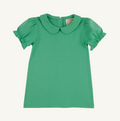 Maudes Pima Short sleeve shirt-Gibson Island Green