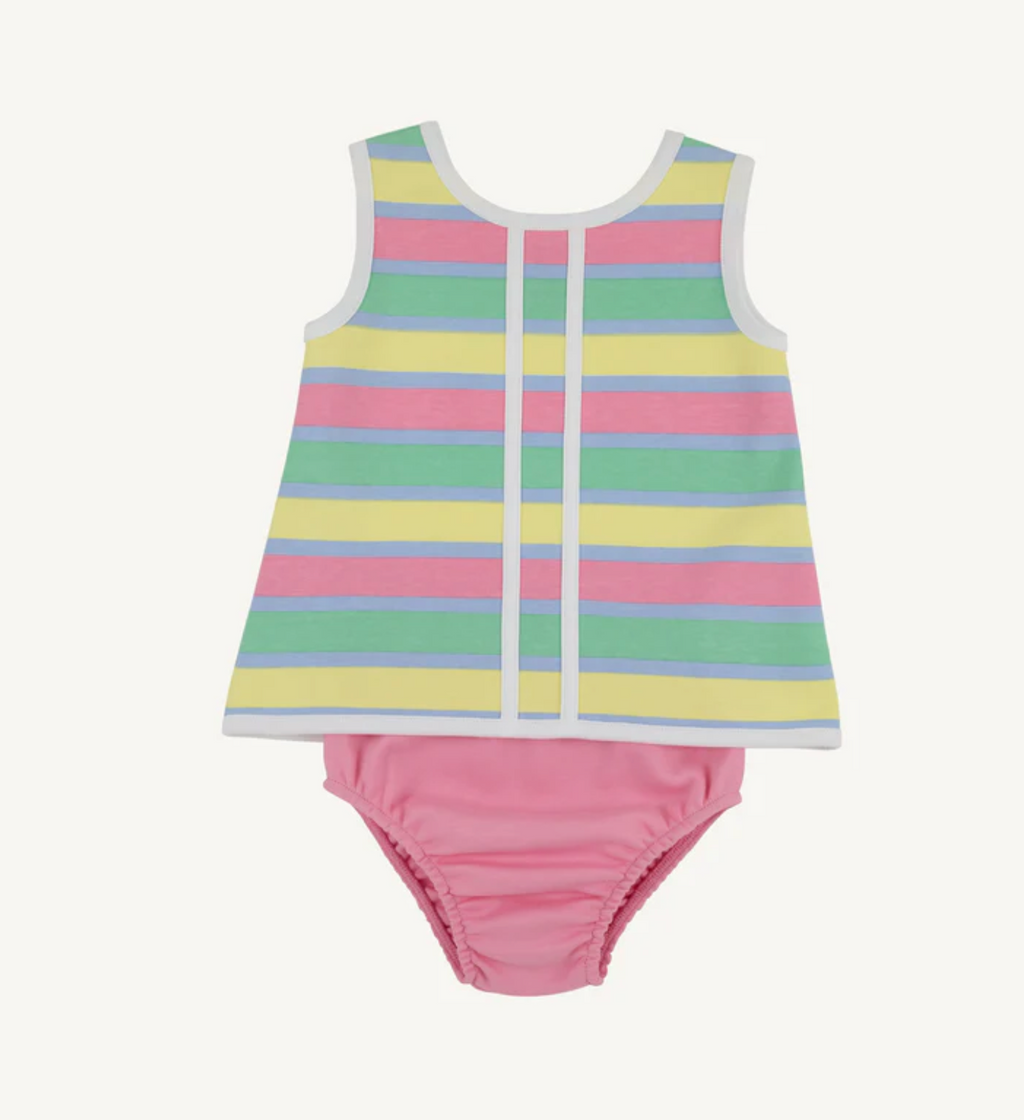 Mary Simms Bloomer Set- Pink Stripe