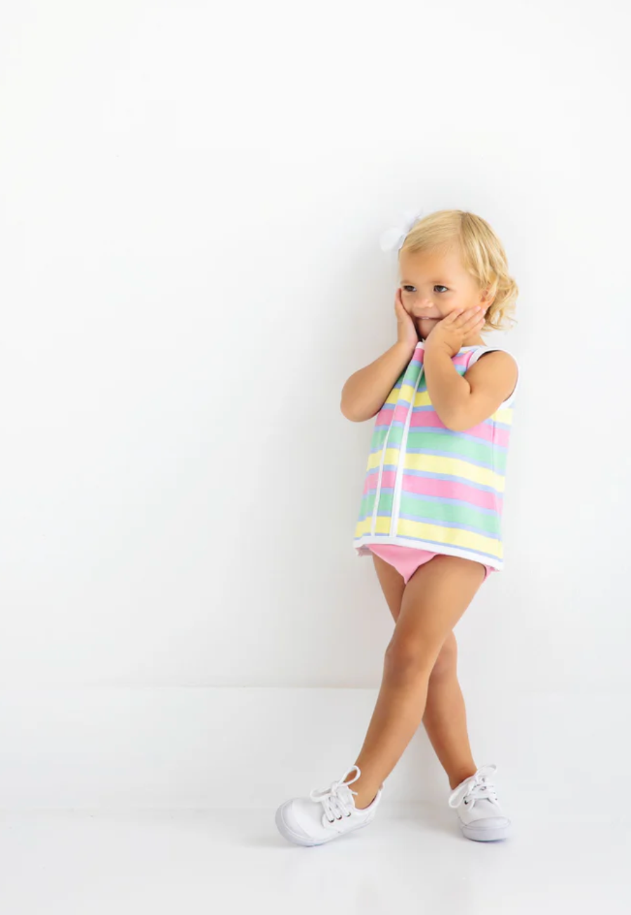 Mary Simms Bloomer Set- Pink Stripe