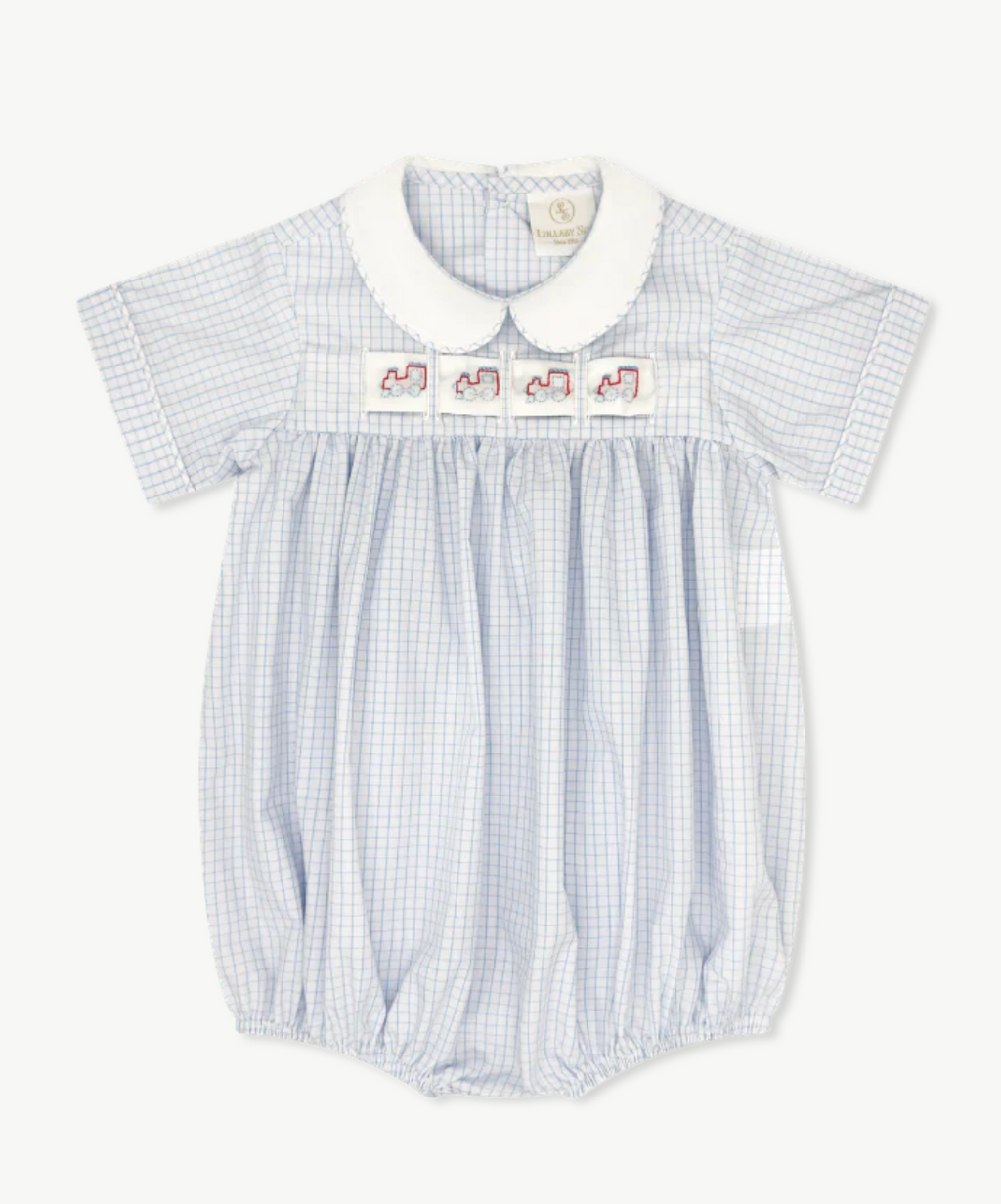 Noahs Ribbon Bubble- Classic Blue Windowpane