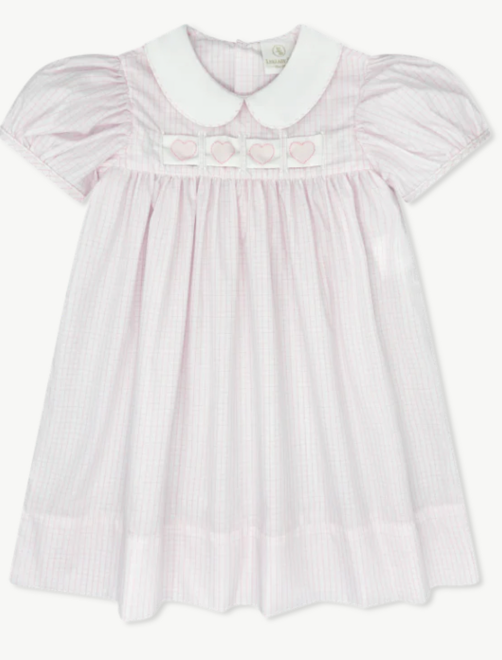 Ruth Ribbon Dress- Pink Windowpane