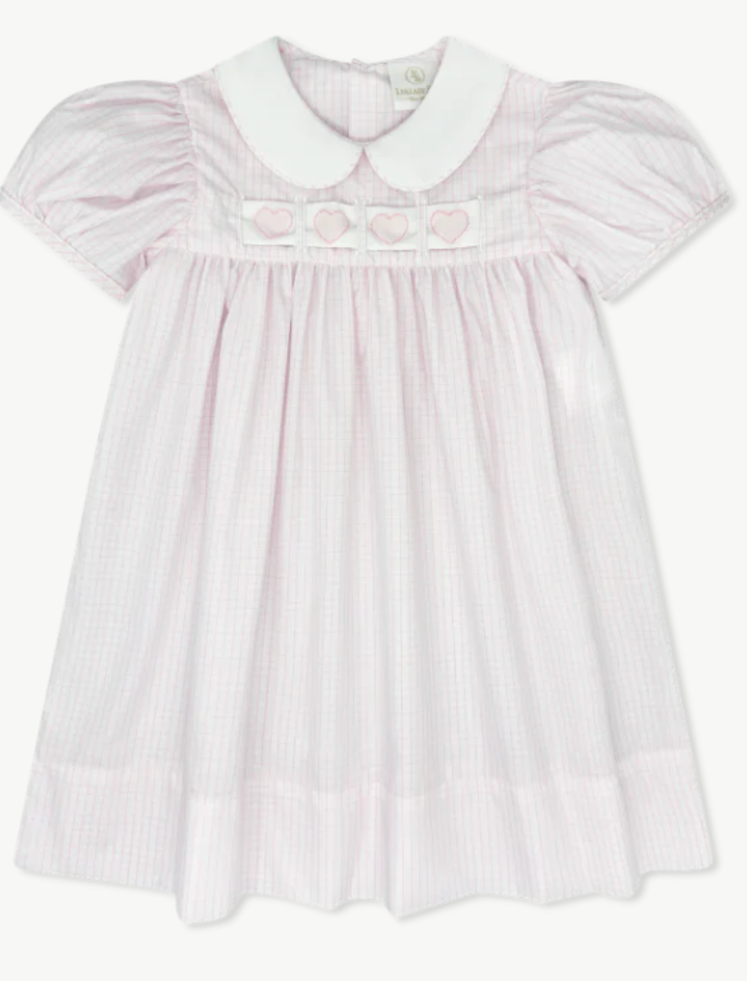 Ruth Ribbon Dress- Pink Windowpane