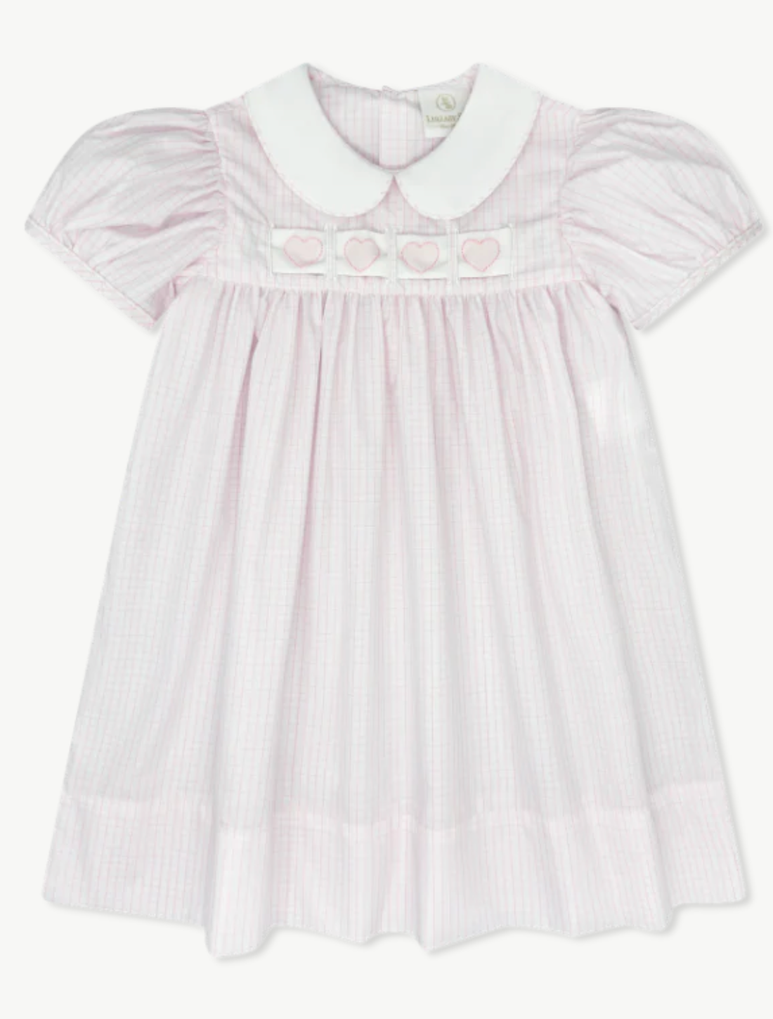 Ruth Ribbon Dress- Pink Windowpane